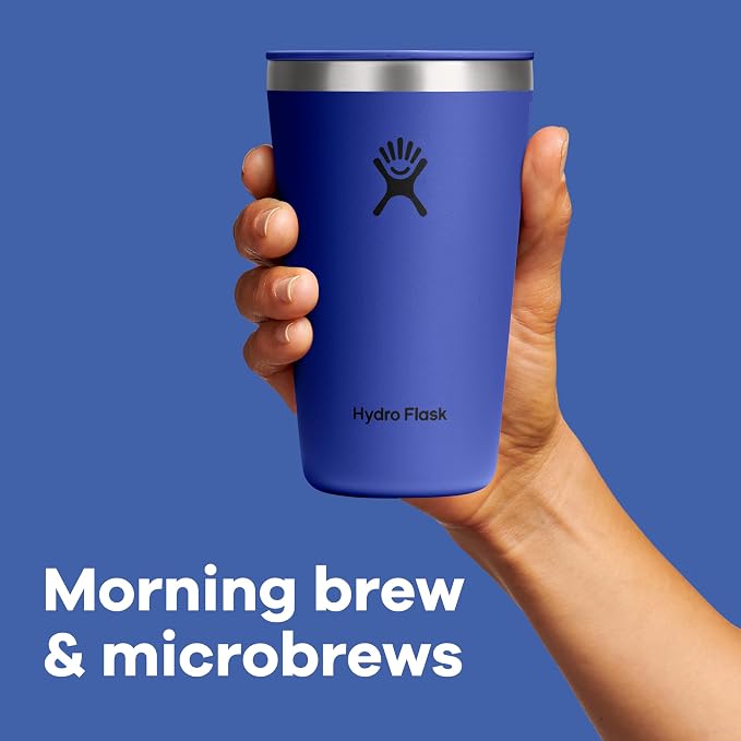 Hydro Flask All Around Tumbler Press-In Lid, Insulated Travel Mug, Stainless Steel Coffee Cup 20 Oz Mermaid Green - Image 7