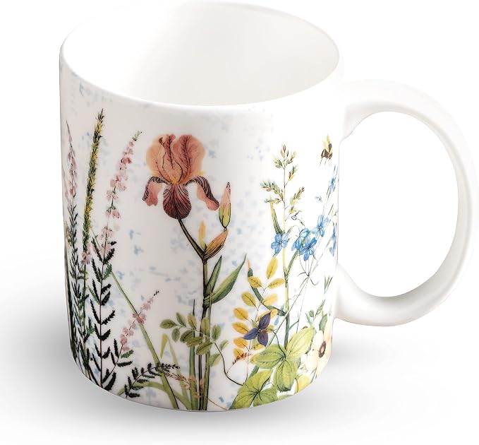Maison d' Hermine Coffee Mug with Handles Tea Cups (15 Ounce, Pack of 1) | Fine Bone China Coffee Mugs for Hot Beverages Cappuccino Latte Home Restaurant Hotel Spring Summer -Fleurs De Mai - Prairie - Image 9