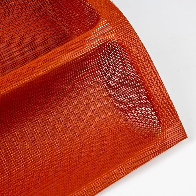 Silicone Perforated Baking Forms Sandwich Mold French Baguette Bread Pan Food Mat 5 Loaf Non-Stick Baking Liners (Orange)