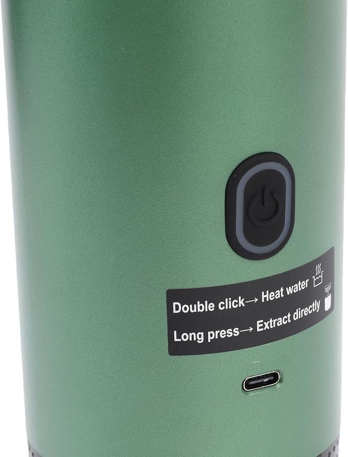 Zunate Portable Capsules Coffee Maker with 20 Bar Pump, 3 in 1 Automatic 72W Ground Coffee Machine for Travel Home Office with 120ML Cup, Gray (Green) - Image 9