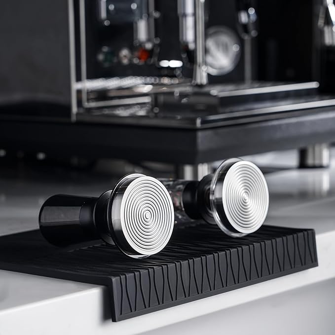 IKAPE 58.3MM Semi-Transparent Espresso Coffee Tamper, Premium Barista Coffee Tamper with Calibrated Spring Loaded, 100% Flat Stainless Steel Base Tamper for Espresso Machine(New Upgrade)