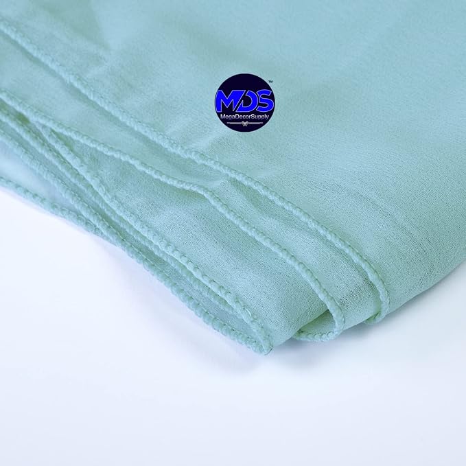 MDS Pack of 5 | Dusty Blue | 14ft Chiffon Table Runner 29x170 Inches Long Romantic Rustic Sheer Gauze Runner for Wedding Bridal Shower Birthday Banquets Engagement Spring Easter Boho Decorations - Image 8
