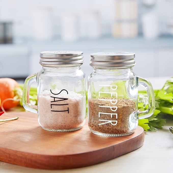 Glass Salt and Pepper Shakers Set, ZOSUJO 4 oz Cute Clear Salt Pepper Shaker, Kitchen Decor for Home Restaurants Wedding, Transparent Shaker Sets with Stainless Steel Lids - Image 7