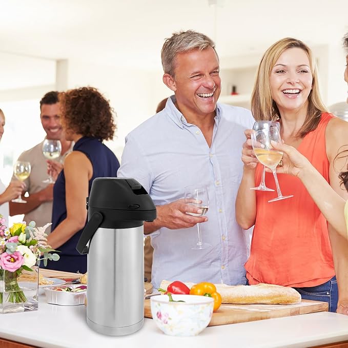 Insulated coffee machine with pump, double-layer insulated hot drink kettle Exquisite Choice - Image 9