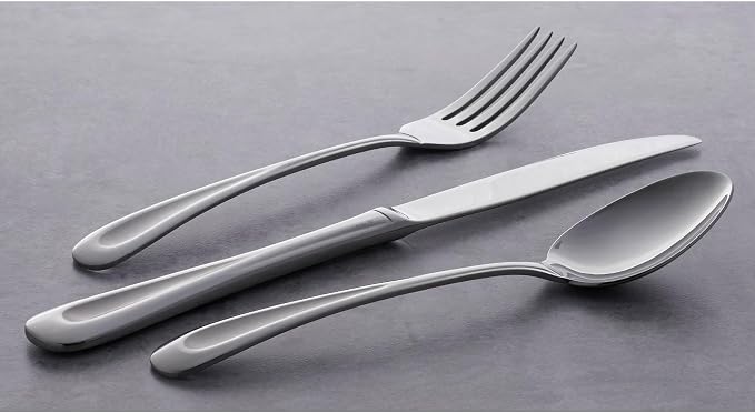 Oneida Satin Sand Dune Dinner Spoons Silverware Set for 4, Flatware | 18/0 stainless steel, satin finish | 6.8 inch length | great for soup or tablespoon use, cutlery set, utensil set - Image 5