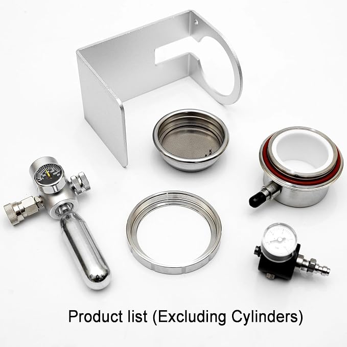58mm Pneumatic Coffee Maker, Stainless Steel Manual Coffee Machine | With Pressure Gauge & Pressure Reducing Valve, 9 Bar Fast Extraction, For Home, Camping Travel - Image 4