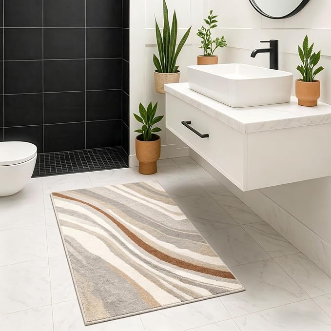 2x3 Washable Doormat, Non-Slip Rug for Front Door, Bathroom & Kitchen - Low Pile Indoor/Outdoor Mat with Rubber Backing, Modern House Design - Image 9