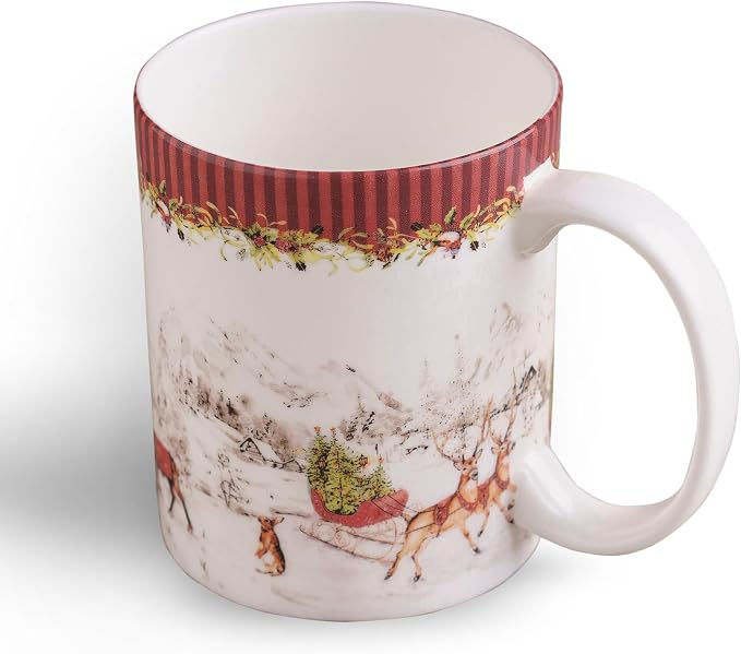 Maison d' Hermine Coffee Mug with Handles Tea Cups (15 Ounce, Pack of 1) | Fine Bone China Coffee Mugs for Hot Beverages Cappuccino Latte Home Hotel Spring Summer -Christmas Tradition - Landscape - Image 9