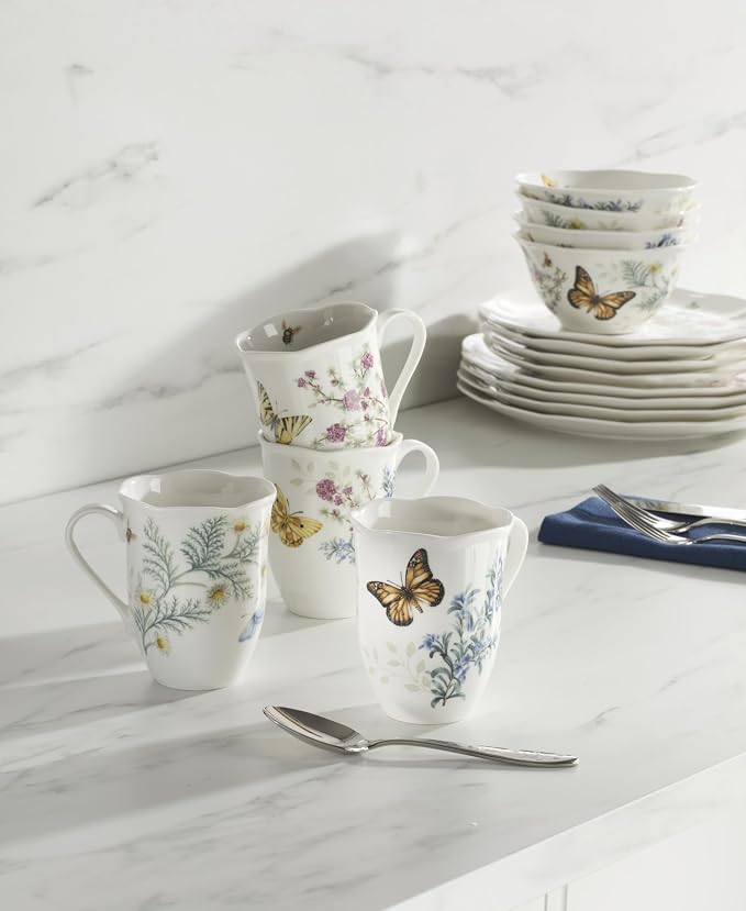 Lenox 897911 Butterfly Meadow Herbs Mugs, Set Of 4 - Image 4