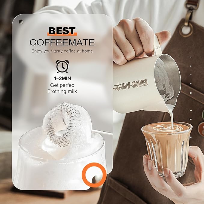 Milk Frother Rechargeable Handheld Electric Whisk Coffee Frother Mixer with 2 Stainless Whisks 3 Speed Adjustable Foam Maker Blender for Coffee Matcha Latte Cappuccino Hot Chocolate(Black)