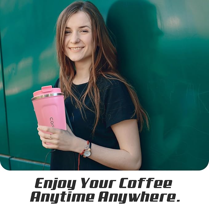 SPLMIFA Travel Coffee Mugs Leak-Proof, Reusable Coffee Cups with Lids, Stainless Steel Vacuum Insulated Coffee Tumblers, Thermal Insulation Cups for Men and Women Hot & Cold Drinks(2nd-Pink, 17OZ) - Image 6