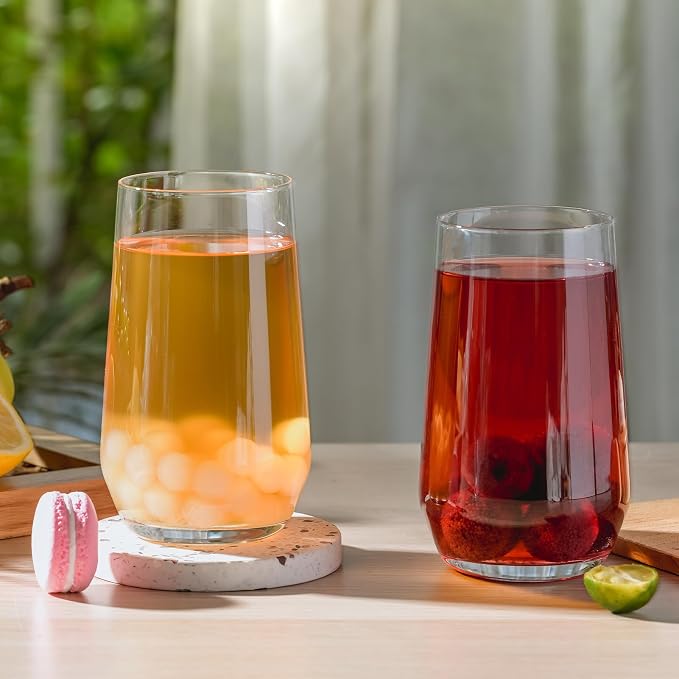 Wlasss Drinking Glasses Set of 6, 16.4 oz Crystal Water Glasses,Tall Glass Cups,Highball Glass for Cocktail,Juice,Mojito,Iced Tea,Kitchen and Bar Glassware,Gifts for Christmas - Image 8