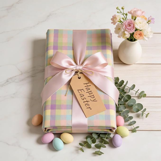 Urban Villa Tablecloth Cotton Tabletop 52x70 (4-6 Seats) Easter Checks - Image 8