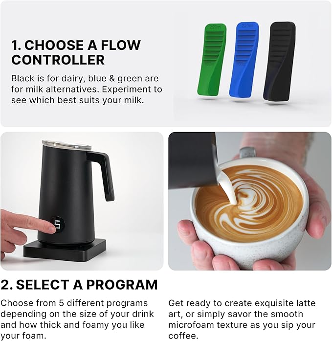 Subminimal NanoFoamer Pro Gen-2 – Revolutionary Hands-Free Microfoam Milk Maker for Cafe-Quality Foam, Coffee Bar Accessories for Dairy & Plant-Based Milk, Coffee Lover Gifts – US Plug Type