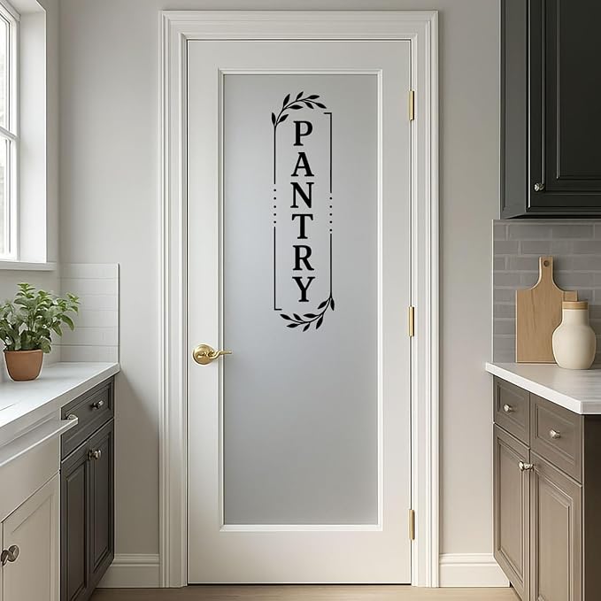 Pantry Door Lettering Vinyl Decal: Black 7 x 26 Inch Vertical Design | Tall PANTRY Lettering Adds A Distinct Farmhouse Accent To Smooth Light-Colored Doors - Image 9