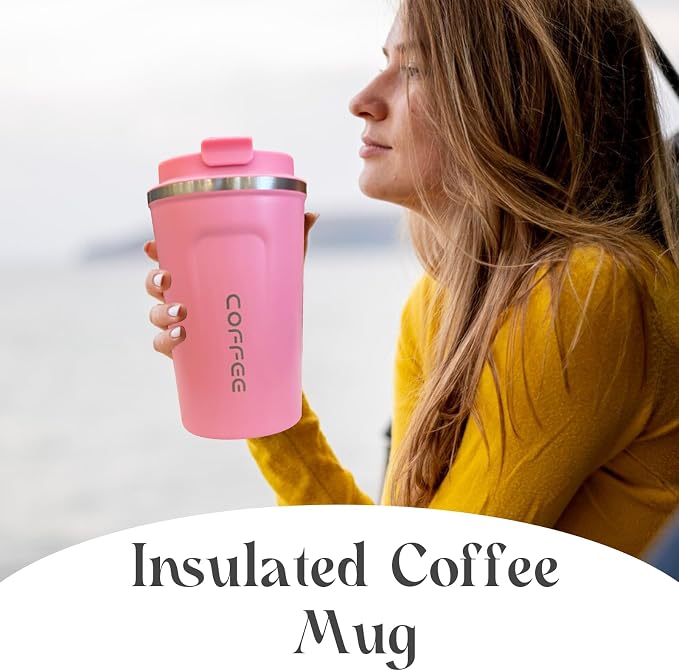 Insulated Travel Coffee Mug, Stainless Steel Coffee Cup with Leakproof Lid | Double-wall insulation keeps drinks hot or cold for hours, with a leakproof lid and portable stainless steel design - Image 6