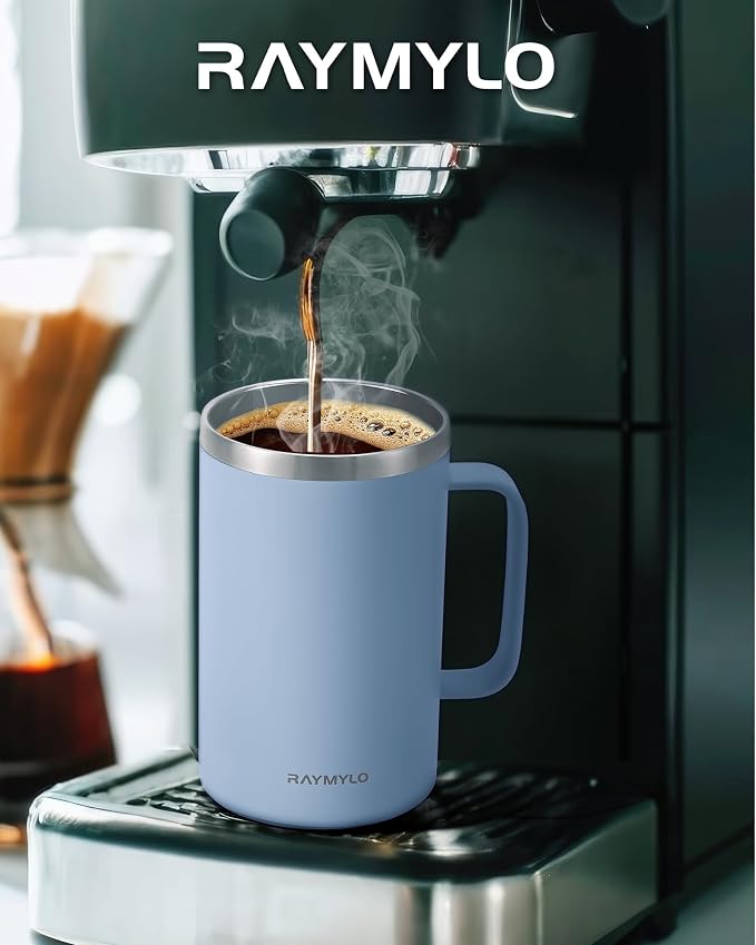 RAYMYLO Insulated Coffee Mug 24 oz, Spill-Proof & Detachable Slider Lid | Double Wall Stainless Steel with Thorough Clean Lid & Handle, Cold for 9 Hrs, Suitable for Camp Home Office - Image 7