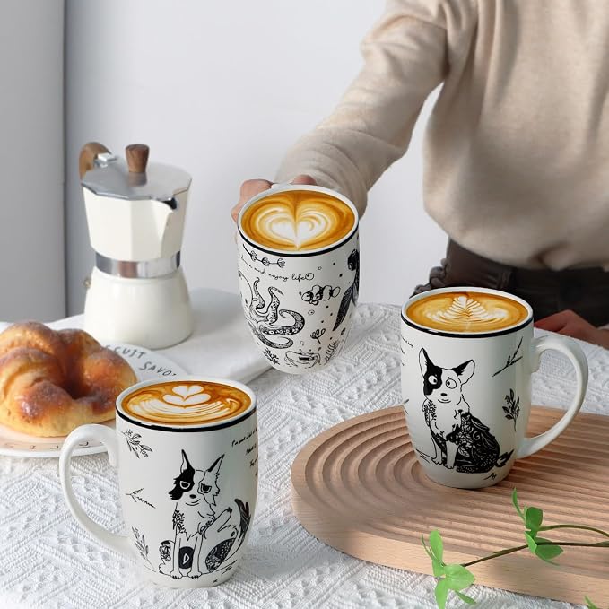 Cute Gifts 16 oz Coffee Mug Sea Turtle and Octopus, Funny Boho Tea Mugs for Women, Large Ceramic Coffee Cups for Chrismas - Image 7