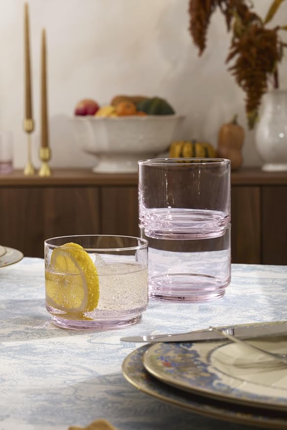 Lenox 897837 Tuscany Classics Stackable Short Glasses, Set Of 4, Blush - Image 4