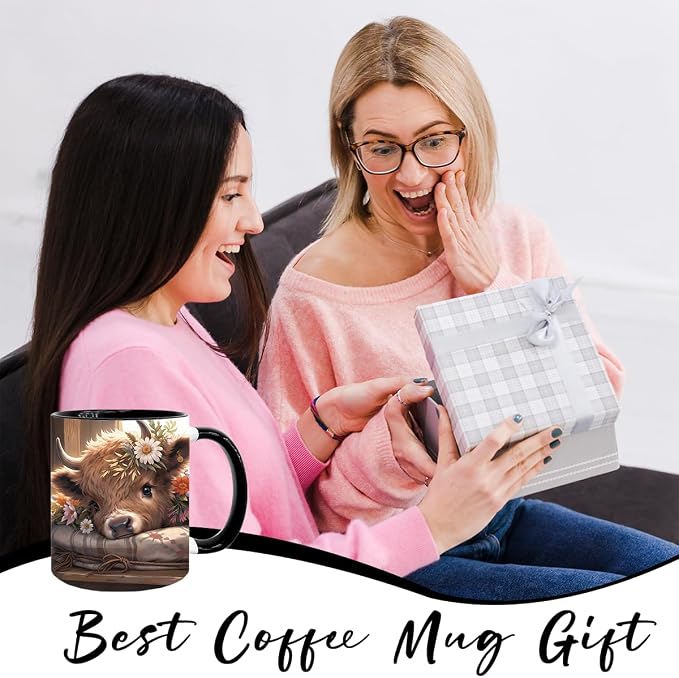 Highland Cow Gifts for Woman, Highland Cow Coffee Mug, Cow Iced Coffee Cup, Western Cows Gifts, Cow Gifts Set for Women Cow Lovers, Cows Drinking cup,11oz Mug - Image 7