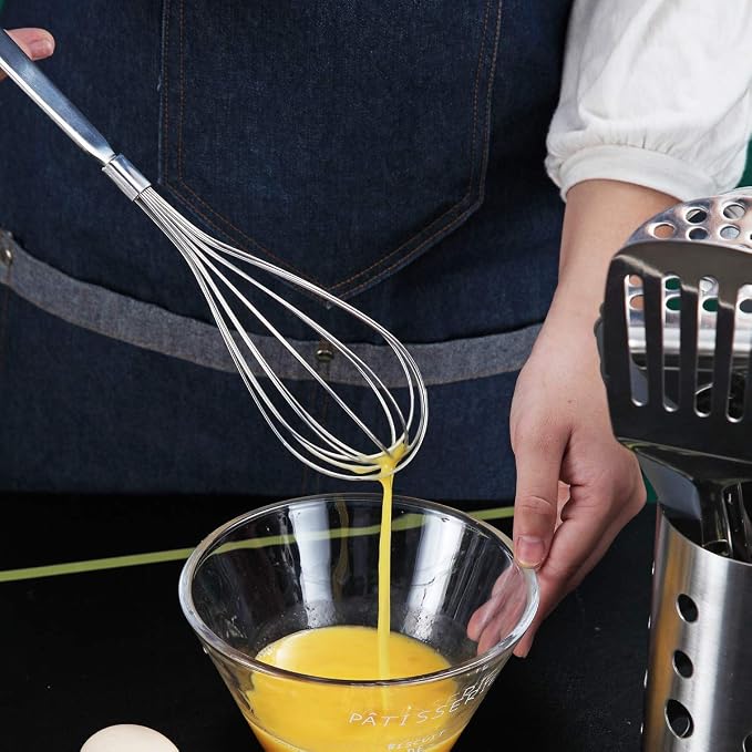 Whisk, Berglander Whisks For Cooking, Stainless Steel Balloon Whisk, Sturdy Kitchen Wire Whisk Set for Cooking, Baking, Blending, Whisking, Beating, Stirring, Dishwasher Safe, Easy to Clean - Image 7