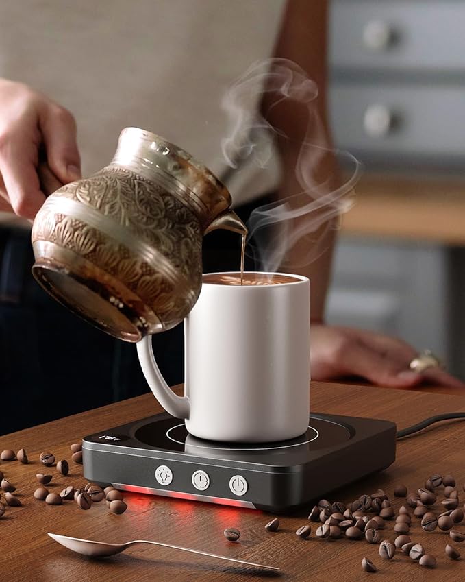 Mug Warmer - 36W Coffee Mug Warmer for Desk with Temperature Display, 2-12Hrs Auto Shut Off, Smart Candle Warmer - Ideal Coffee Gifts Accessories Keep Beverages Coffee Warmer - Image 7