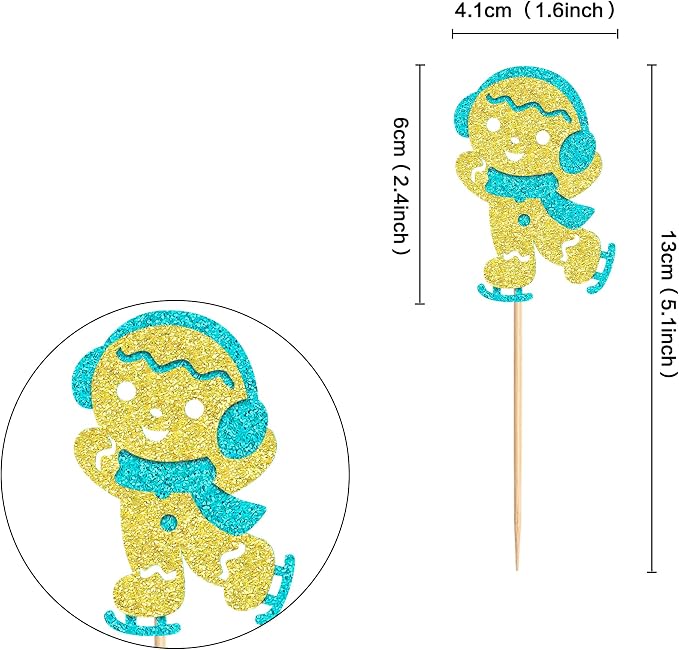 24PCS Christmas Gingerbread Man Cupcake Toppers Picks Xmas Holiday Cupcake Picks Merry Christmas Theme Holiday Baby Shower Birthday Party Cake Decorations Supplies - Image 7