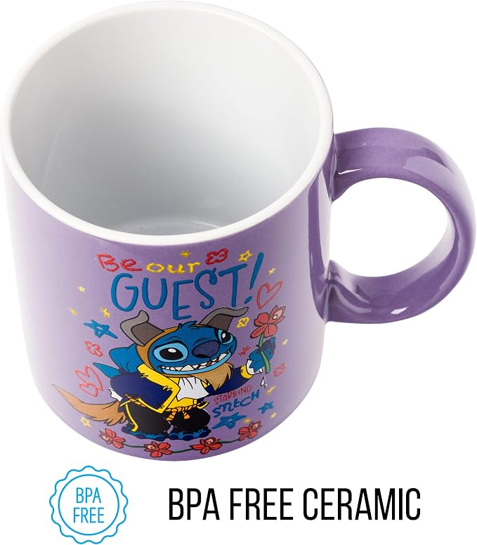 Silver Buffalo Disney Lilo and Stitch Beauty and the Beast Costume Be Our Guest Ceramic Mug, 20 Ounces - Image 7