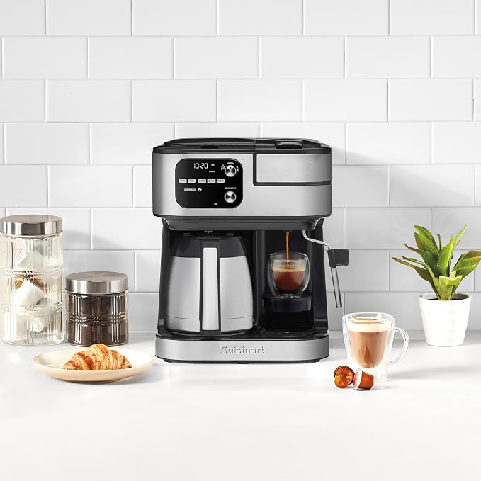 Cuisinart Coffeemaker, Coffee Center Barista Bar 4-In-1 Coffee Machine, Single-Serve Coffee, Espresso & Nespresso Capsule Compatible, 10-Cup Thermal Carafe, Black, SS-4N1TNAS - Image 4