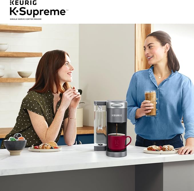 Keurig K-Supreme Single Serve K-Cup Pod Coffee Maker, MultiStream Technology, 4 Brew Sizes, 66oz Dual-Position Removable Reservoir, Gray | MultiStream Technology, 4 Brew Sizes, Dual-Position Removable Reservoir - Image 13