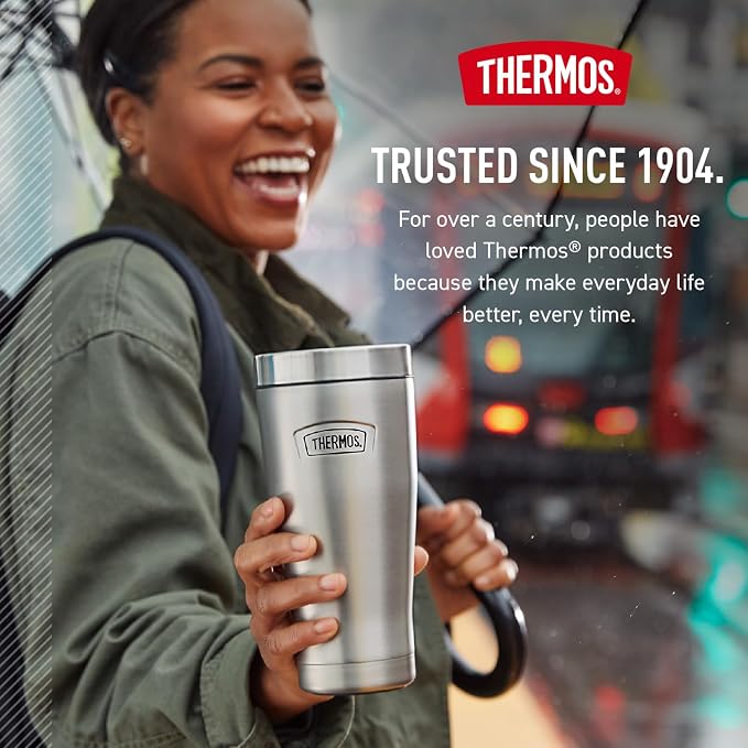 THERMOS ICON SERIES, Stainless Steel Tumbler, Matte Stainless_Steel, 16 oz (Pack of 4) - Image 7