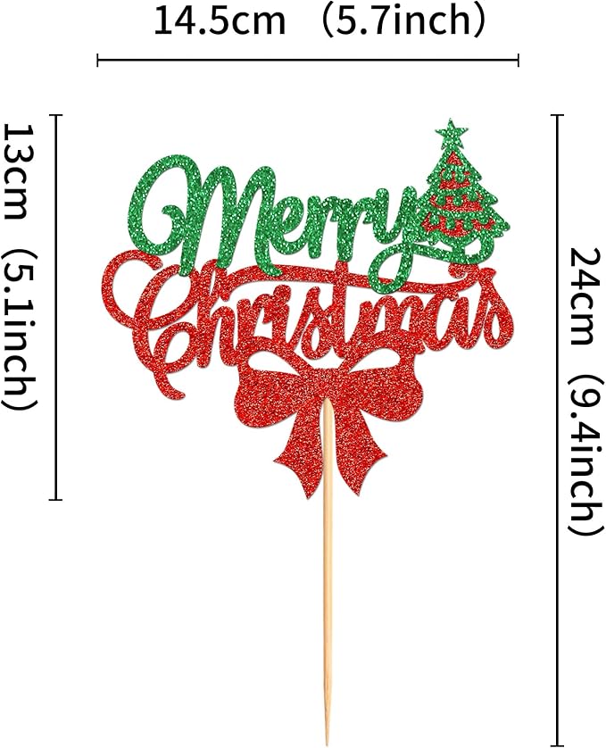 1PCS Christmas Cake Topper Selection - Paper Cupcake & Birthday Party Cake Decoration Supplies - Image 6