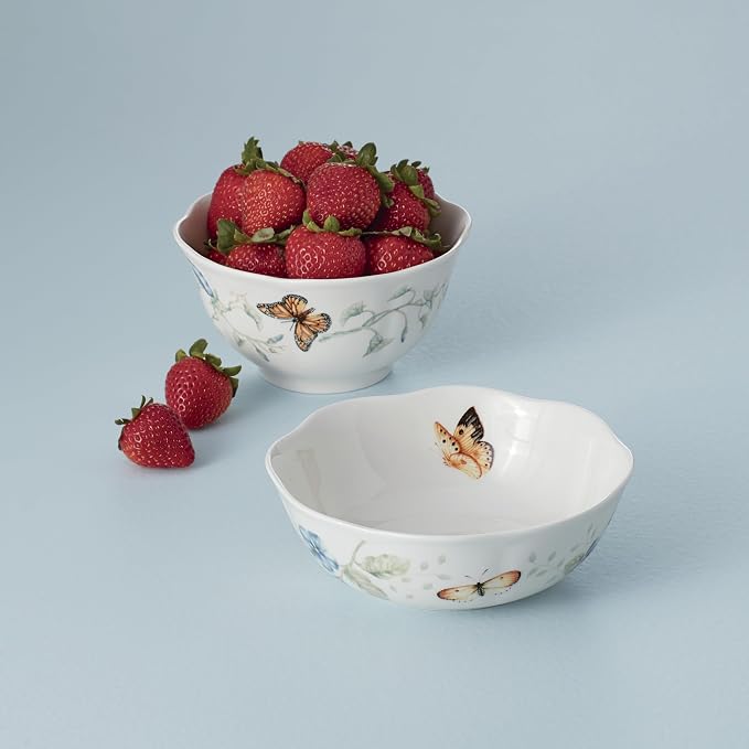Lenox 806735 Butterfly Meadow All-Purpose Bowl, 1-Piece, 6.25' L x 6.25' W x 2.3' H, 20-Fl oz, Service For 1 - Image 9