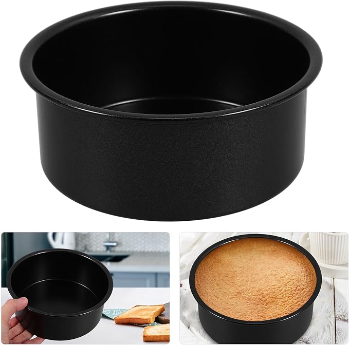 Non-stick Carbon Steel round Cake Pan 6-inch Removable Bottom Baking Mold for Household Oven Use, Small Chiffon Bakeware Tray for Practical Cake Baking - Image 9