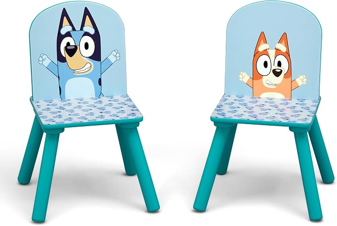 Delta Children Bluey Kids Table and Chair Set with Storage (2 Chairs Included) - Greenguard Gold Certified - Ideal for Arts & Crafts, Snack Time, Homeschooling, Homework & More, Blue - Image 6