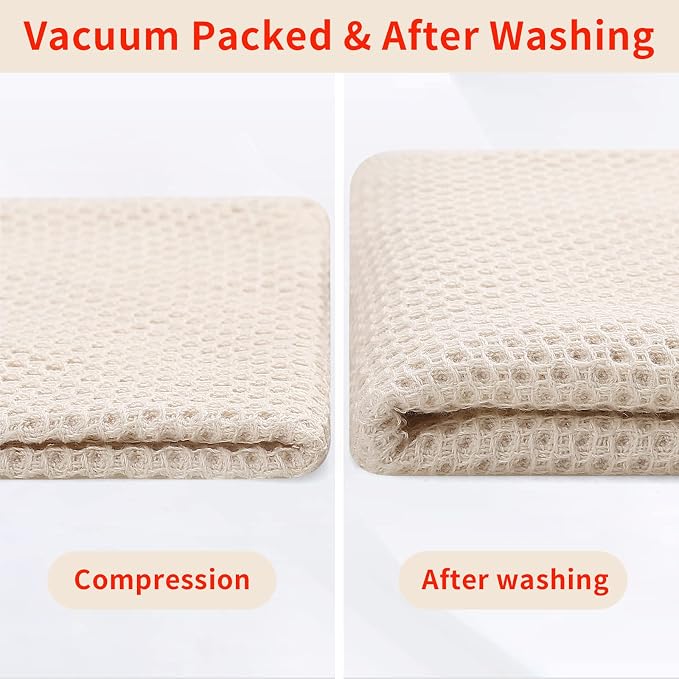 Homaxy 100% Cotton Waffle Weave Kitchen Dish Towels 8-Pack, Multicolor | 13 x 28 Inches, Ultra Soft Absorbent Dish Towels, Quick Drying Cleaning Towels - Image 7