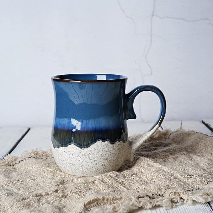 Bosmarlin Large Ceramic Coffee Mug, 20 Oz, Big Tea Cup for Office and Home, Dishwasher and Microwave Safe(20 Oz, Deep Blue) - Image 6