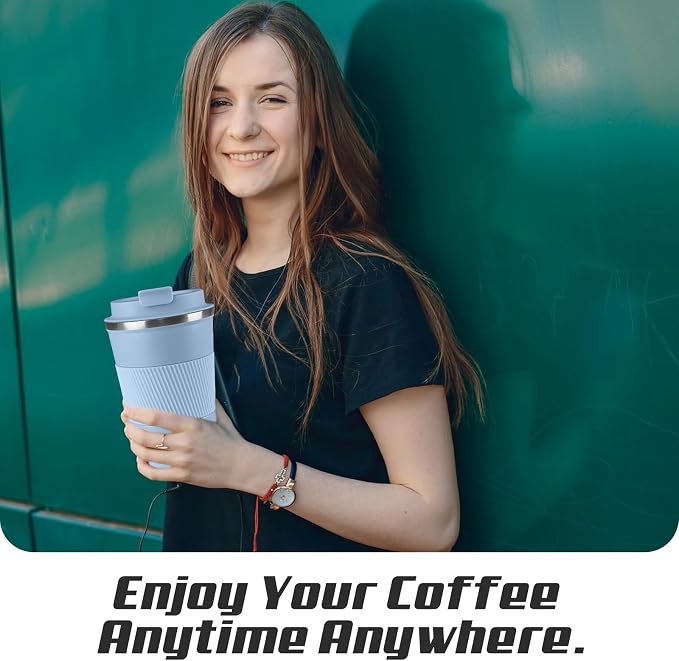Vacuum Insulated Stainless Steel Travel Coffee Mug,Leak Proof Cup with Lid | 304 stainless steel mug with vacuum insulation, leak proof lid, silicone grip and car cup holder friendly design - Image 6