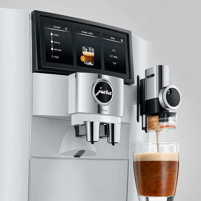Jura J8 twin Diamond White Automatic Coffee Machine - Image 7