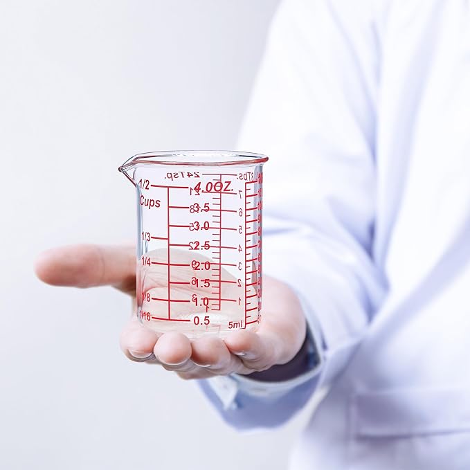 120 ML/4OZ High Borosilicate Glass Measuring Cup-V-Shaped Spout,Glass Measuring Beaker for Kitchen or Restaurant, Easy to Read(SINGLE) - Image 8
