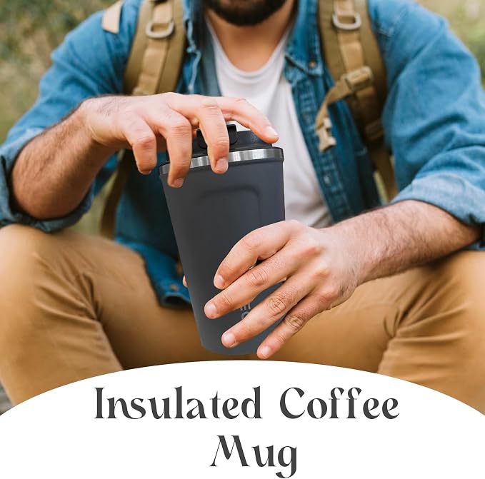 Insulated Travel Coffee Mug, Stainless Steel Coffee Cup with Leakproof Lid | Double-wall insulation keeps drinks hot or cold for hours, with a leakproof lid and portable stainless steel design - Image 6