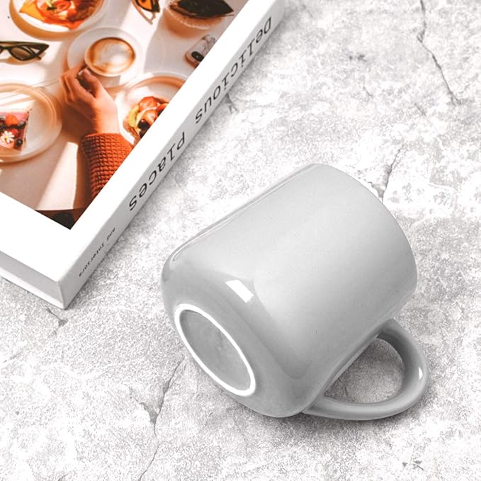 Bosmarlin Large Glossy Ceramic Coffee Mug, Grey Tea Cup for Office and Home, 18 oz, Suitable for Dishwasher and Microwave, 1 Pack (Grey) - Image 6