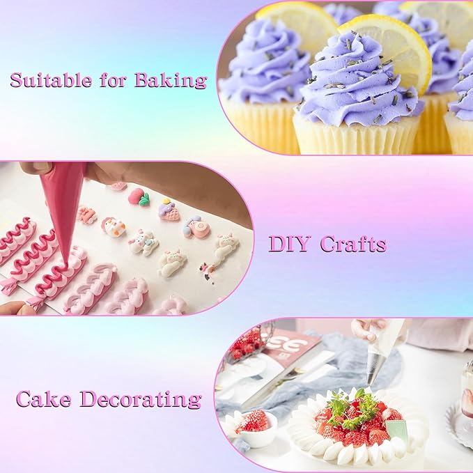Klmnop 3 Pack Reusable Piping Bags, 18 Inch Cloth Pastry Bags Cake Decorating Bags Icing Piping Bag Hangable Frosting Piping Bags(White)
