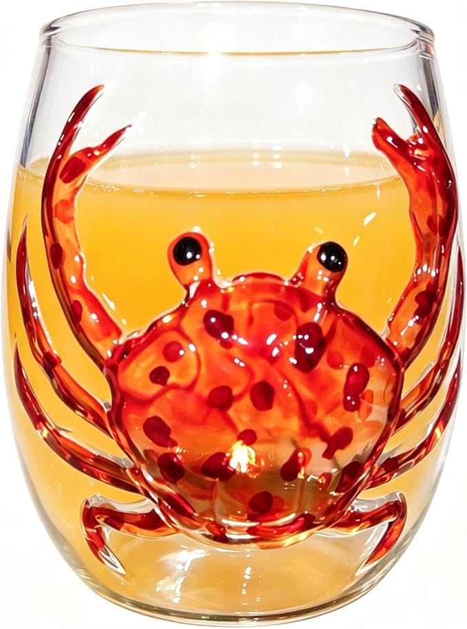 3D Blue Ring Octopus Glassware, Handmade Marine Wine Glass | Hand-Blown 3D Blue Ring Octopus Stemless Glass, Novelty Marine Life Drinking Tumbler, Beach Giftt - Image 9