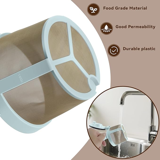 Coffee Basket Compatible with Ninja Coffee Maker, Reusable Basket Filters for Ninja PB051 & PB041ST, 1pack