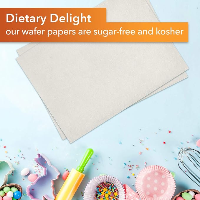 Oasis Supply Edible Wafer Paper 8' x 11' - 100 sheets, plus 25 Edible Wafer Butterflies and Flowers - Image 8