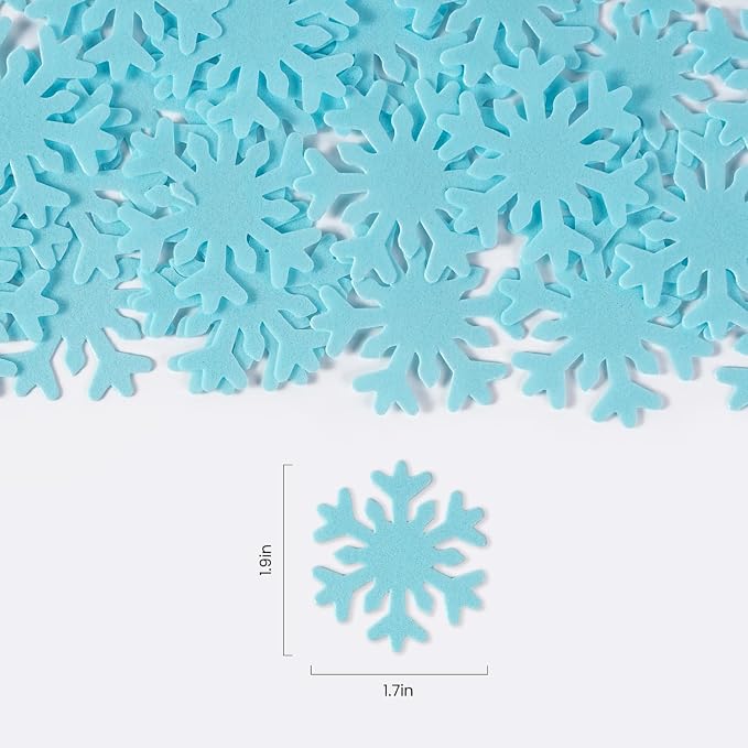 Edible Snowflakes for Cake Decorating, 50 Pcs Blue Snowflakes Edible Wafer Paper, Snowflake Cake Decorations for Macaron, Cakecircle, Cupcake, Ice Cream Topping - Image 3