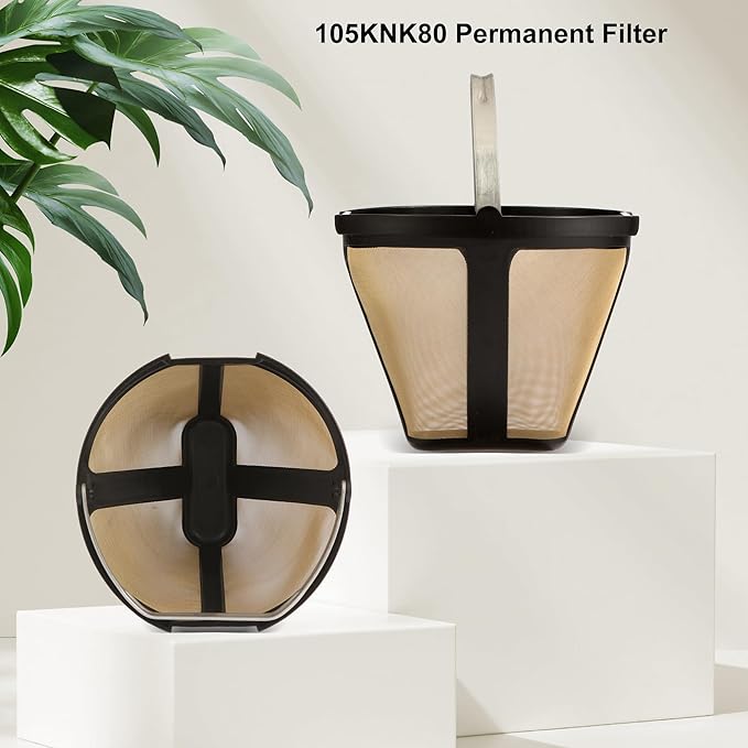 Replacement for CE250 CE251 Coffee Permanent Gold Tone Filter, Compatible with Ninja 12-Cup Programmable Coffee Brewer