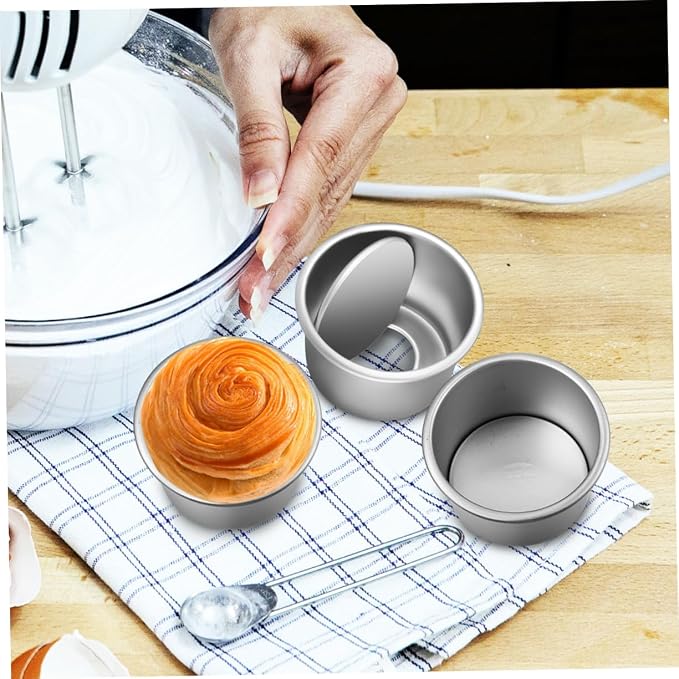 5Pcs Nonstick Round Aluminum Alloy Cake Pans with Removable Bottom for Baking Even Heating Cake Molds for Cakes and Desserts Easy to and Practical Bakeware - Image 9