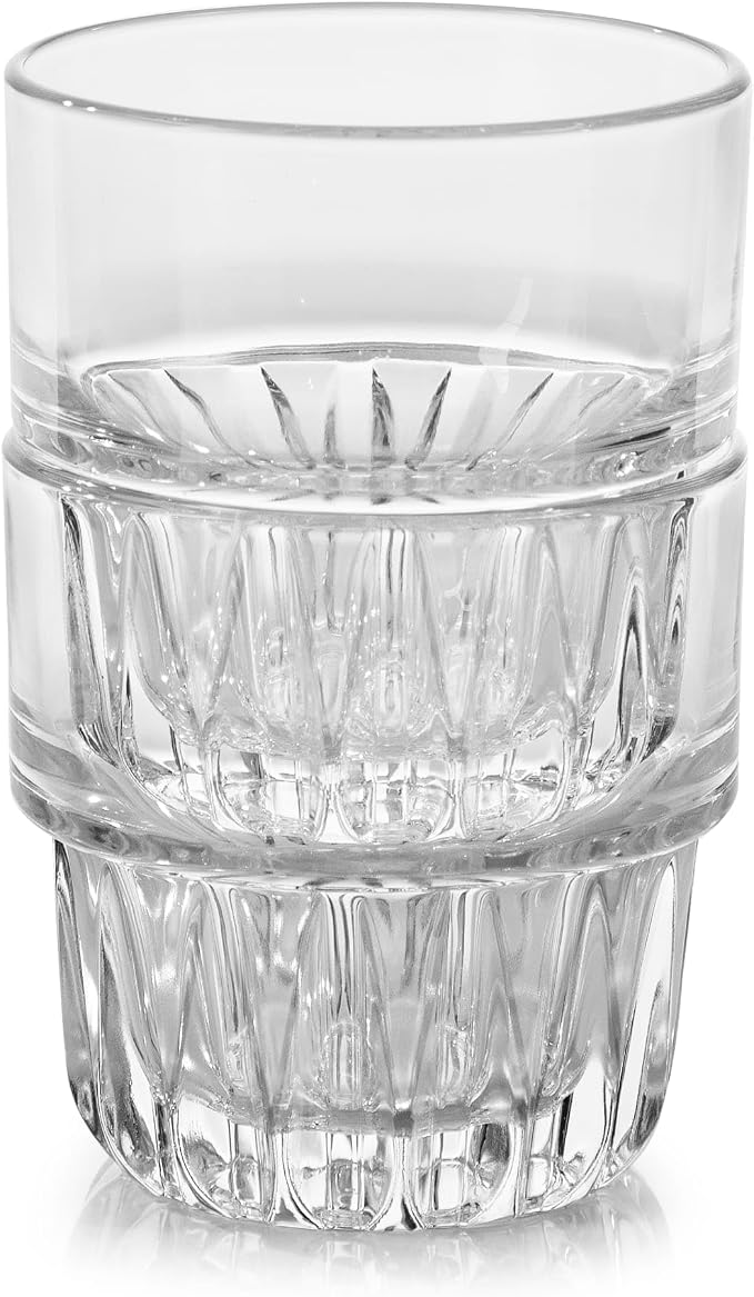 Libbey Everest Stackable Glassware Set, 12-Piece Mixed Drinkware with 9 oz Small Rocks, 12 oz Large Rocks, and 14 oz Tall Juice Glasses, Durable Lead-Free Restaurant-Quality Glass - Image 6